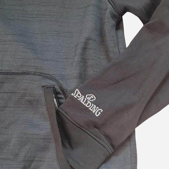 Spalding Mens Regular Medium black and Grey hoodie with unchewed strings. - Picture 2 of 5